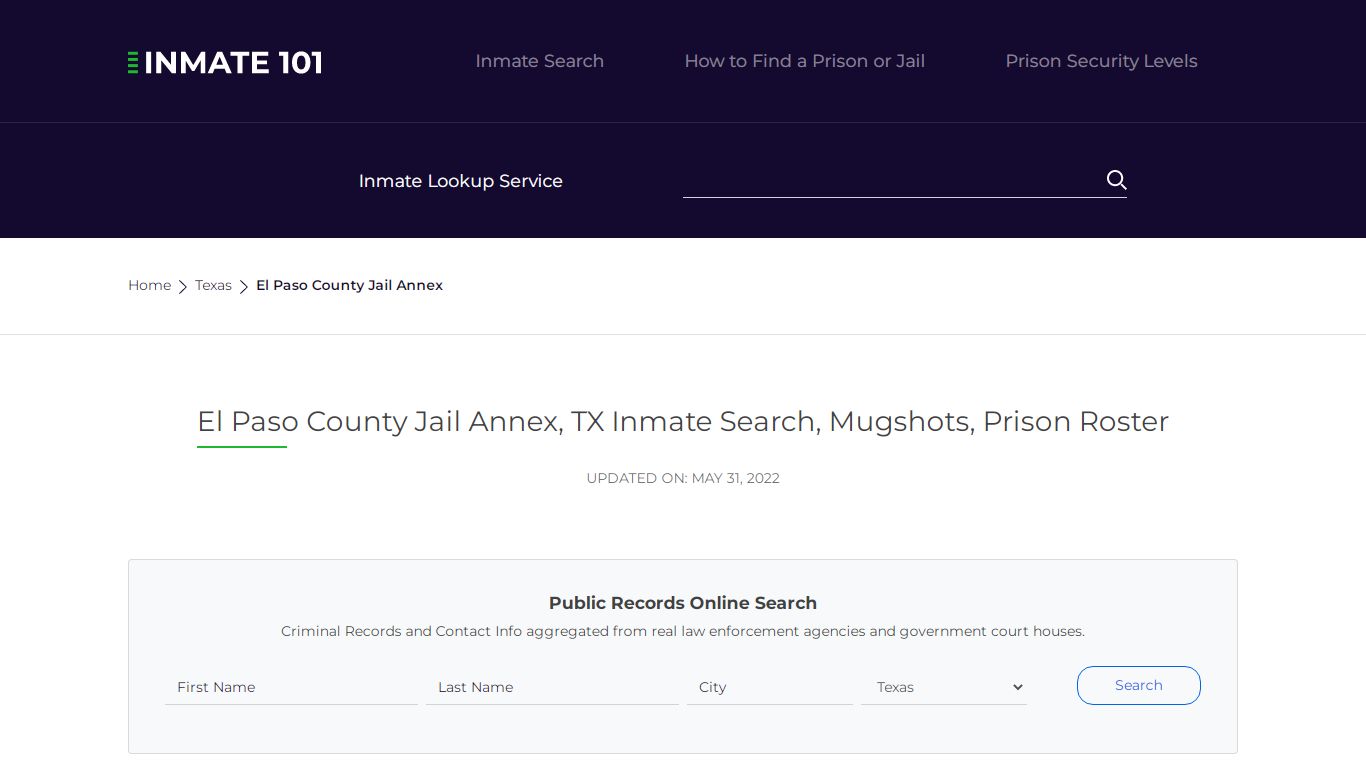 El Paso County Jail Annex, TX Inmate Search, Mugshots ...