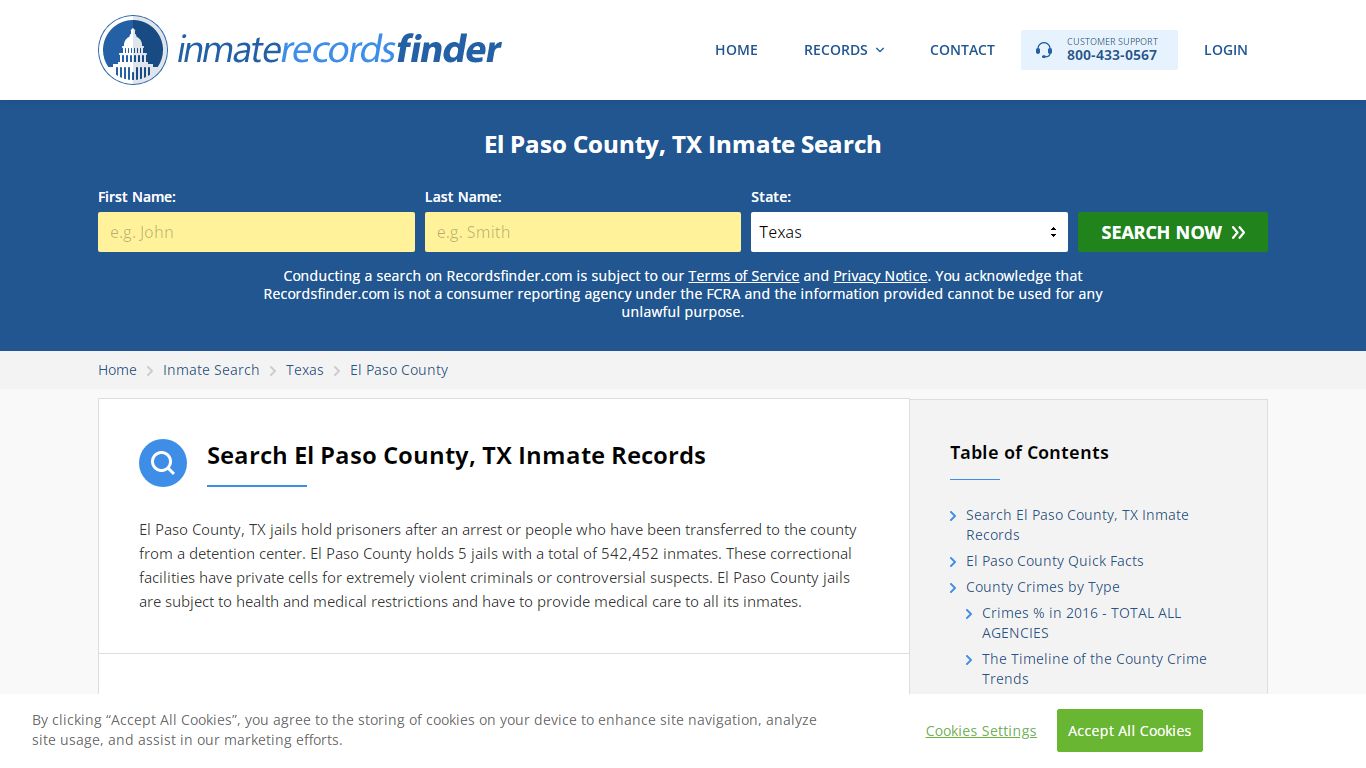 El Paso County, TX Inmate Lookup & Jail Records Online